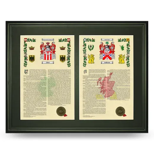 Double Armorial History Framed-Black