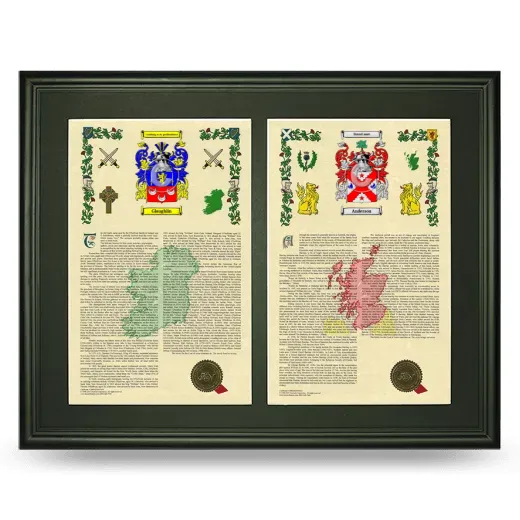 Double Armorial History Framed-Black