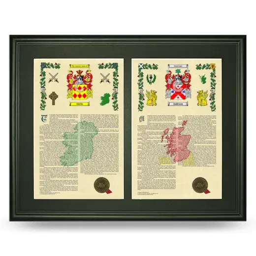 Double Armorial History Framed-Black