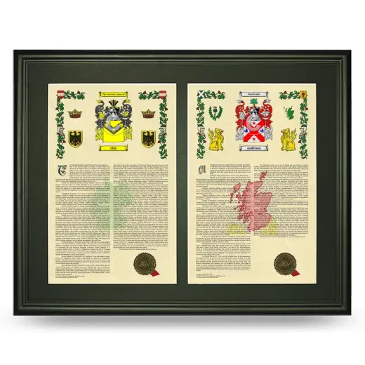 Double Armorial History Framed-Black