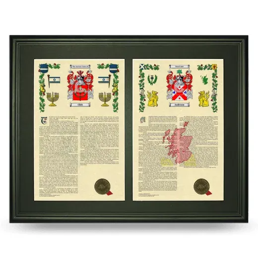 Double Armorial History Framed-Black
