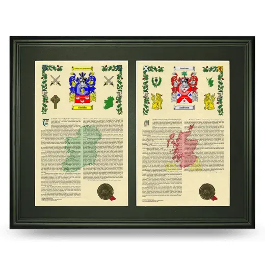 Double Armorial History Framed-Black
