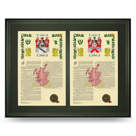 Double Armorial History Framed-Black