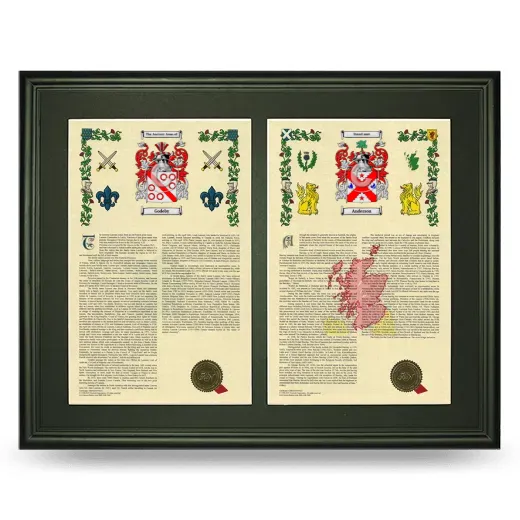 Double Armorial History Framed-Black