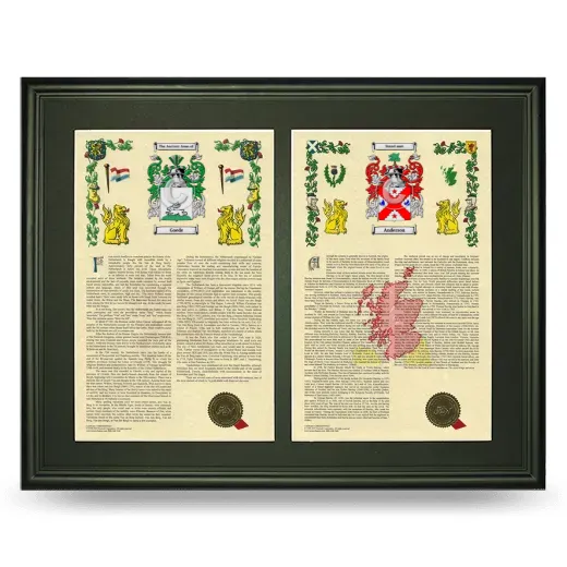 Double Armorial History Framed-Black