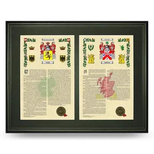 Double Armorial History Framed-Black