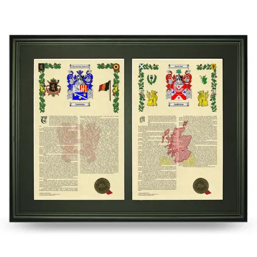 Double Armorial History Framed-Black