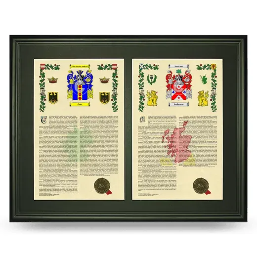 Double Armorial History Framed-Black