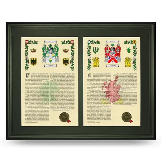 Double Armorial History Framed-Black