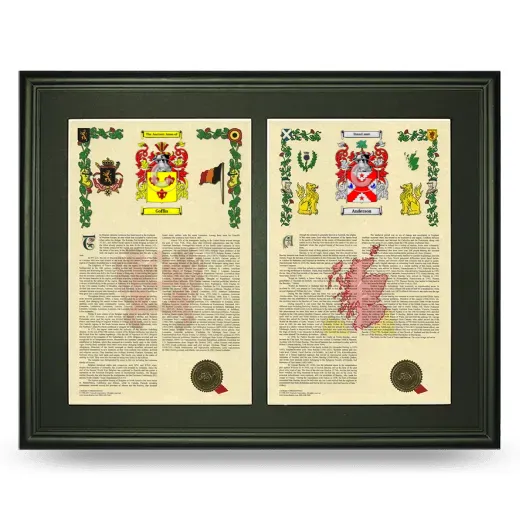 Double Armorial History Framed-Black
