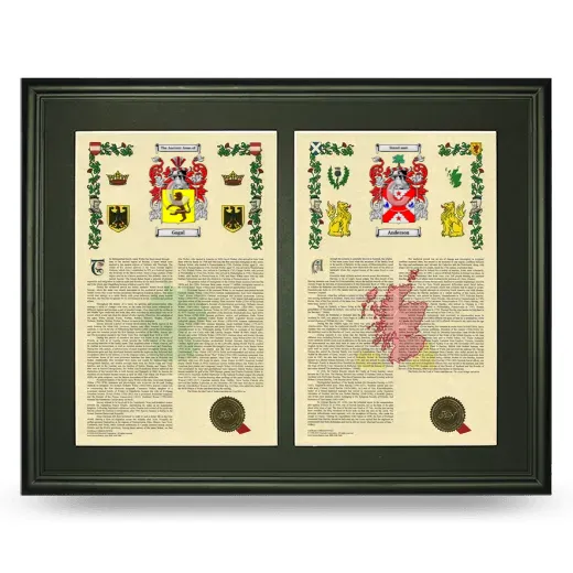 Double Armorial History Framed-Black