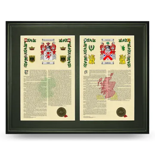 Double Armorial History Framed-Black