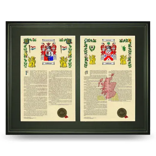 Double Armorial History Framed-Black