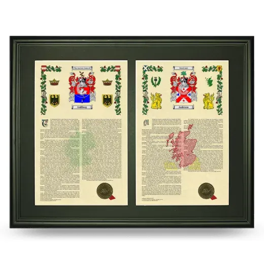 Double Armorial History Framed-Black