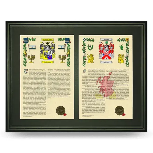 Double Armorial History Framed-Black