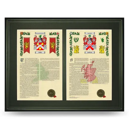 Double Armorial History Framed-Black