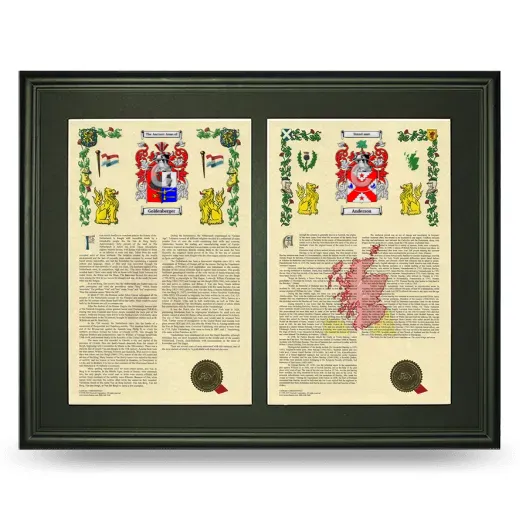Double Armorial History Framed-Black