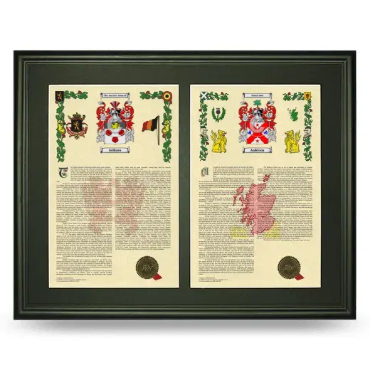 Double Armorial History Framed-Black