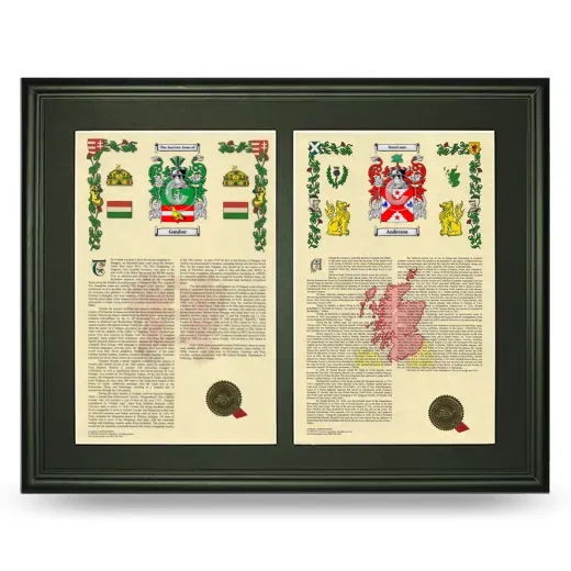 Double Armorial History Framed-Black