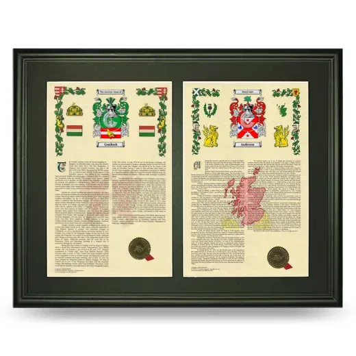 Double Armorial History Framed-Black