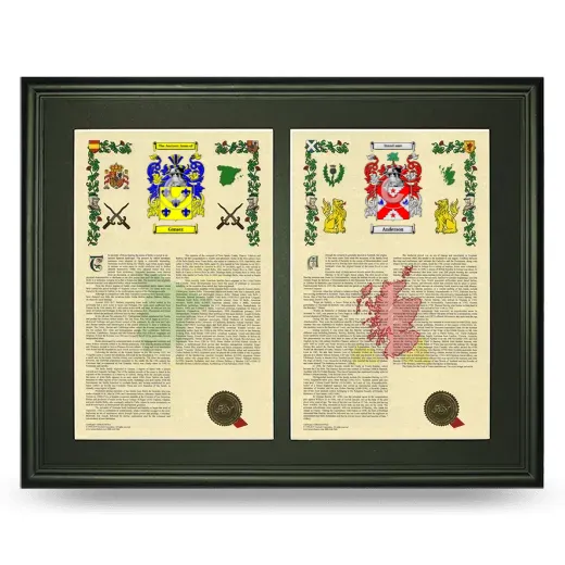 Double Armorial History Framed-Black