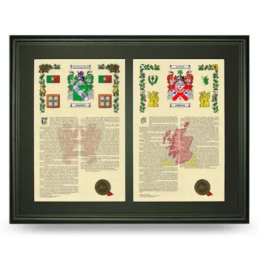 Double Armorial History Framed-Black