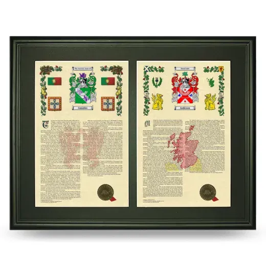 Double Armorial History Framed-Black