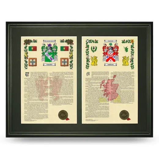 Double Armorial History Framed-Black