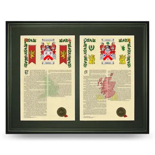 Double Armorial History Framed-Black