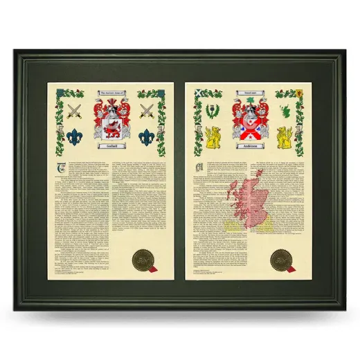 Double Armorial History Framed-Black