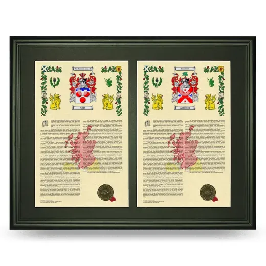 Double Armorial History Framed-Black
