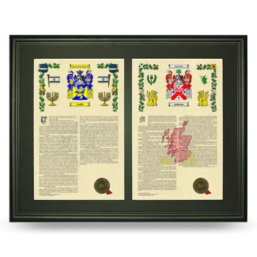 Double Armorial History Framed-Black