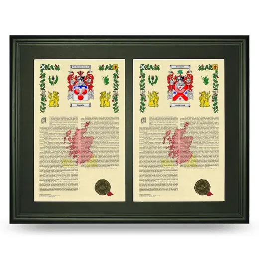 Double Armorial History Framed-Black