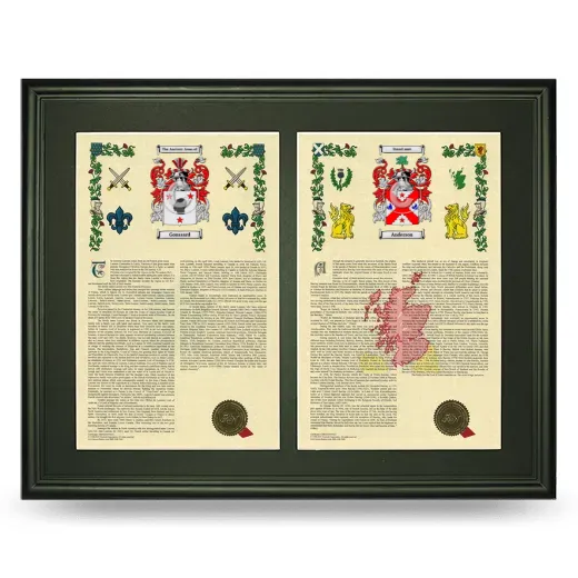 Double Armorial History Framed-Black