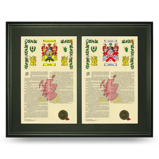 Double Armorial History Framed-Black