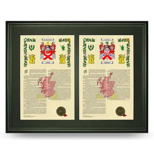 Double Armorial History Framed-Black