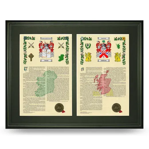 Double Armorial History Framed-Black