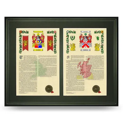 Double Armorial History Framed-Black