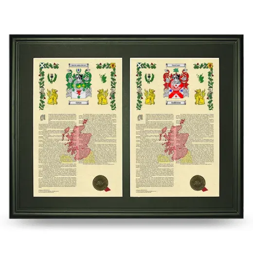Double Armorial History Framed-Black