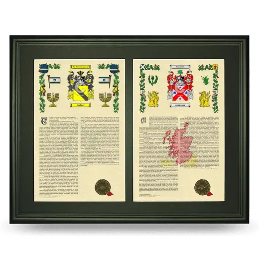 Double Armorial History Framed-Black