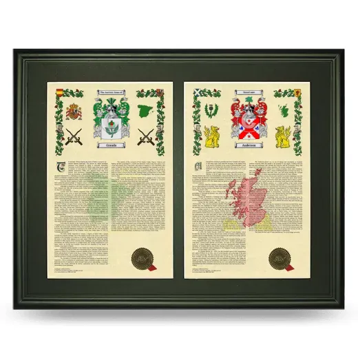 Double Armorial History Framed-Black