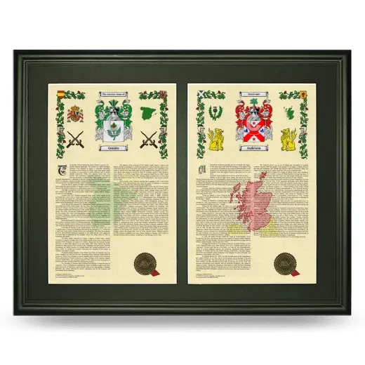 Double Armorial History Framed-Black