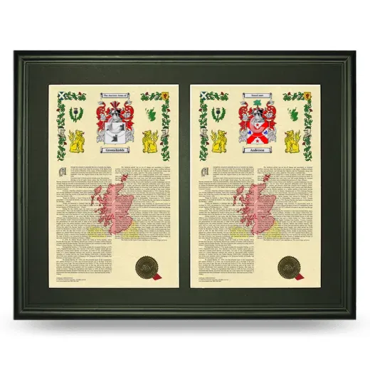 Double Armorial History Framed-Black