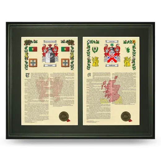 Double Armorial History Framed-Black
