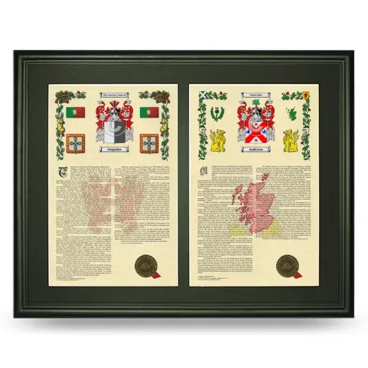 Double Armorial History Framed-Black