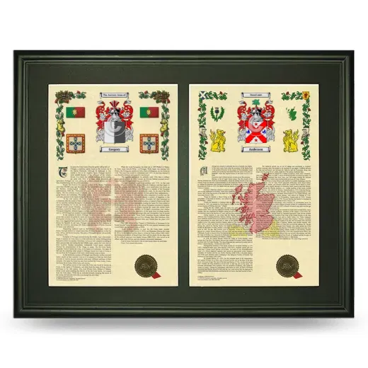 Double Armorial History Framed-Black