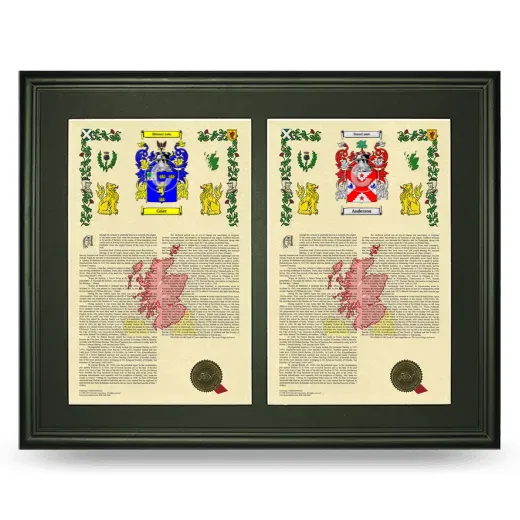 Double Armorial History Framed-Black