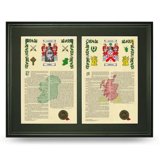 Double Armorial History Framed-Black