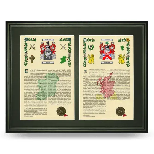 Double Armorial History Framed-Black