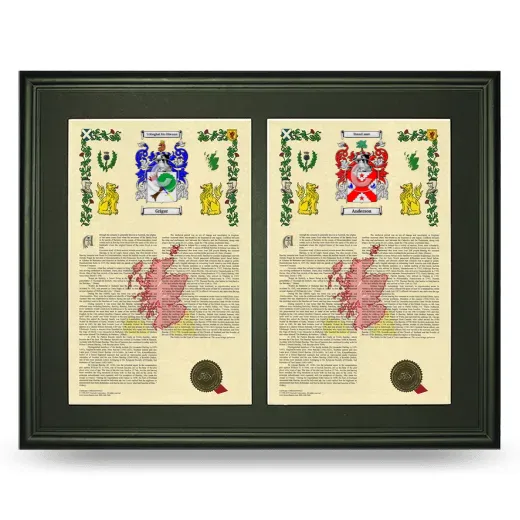 Double Armorial History Framed-Black